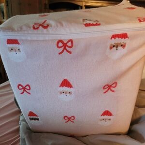 Festive Santa Cal King Flannel Sheets